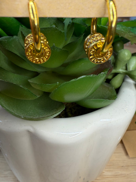 Luxe Charm Hoops