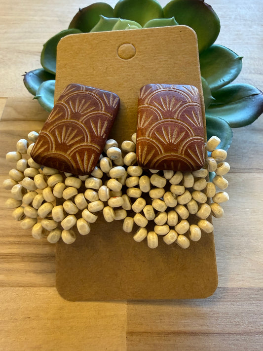 Desert Bloom Beaded Drop Earrings