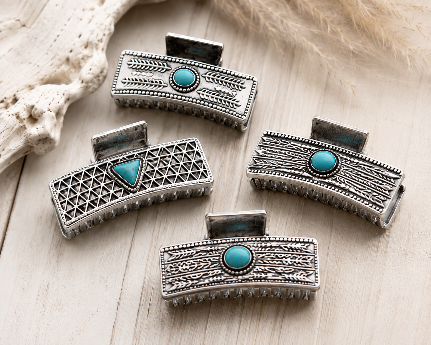Turquoise Trail Hair Clip