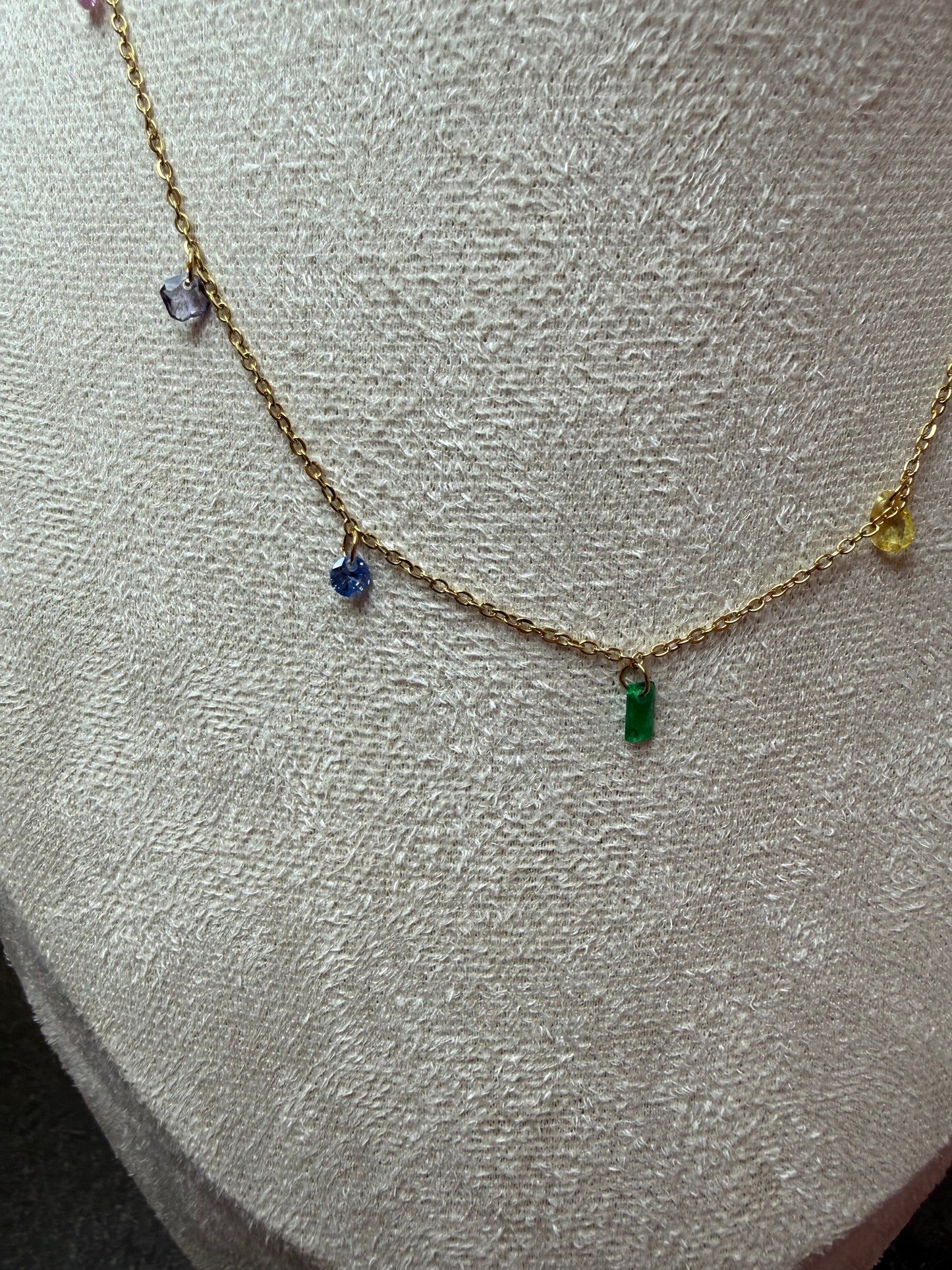 Prism Drop Charm Necklace