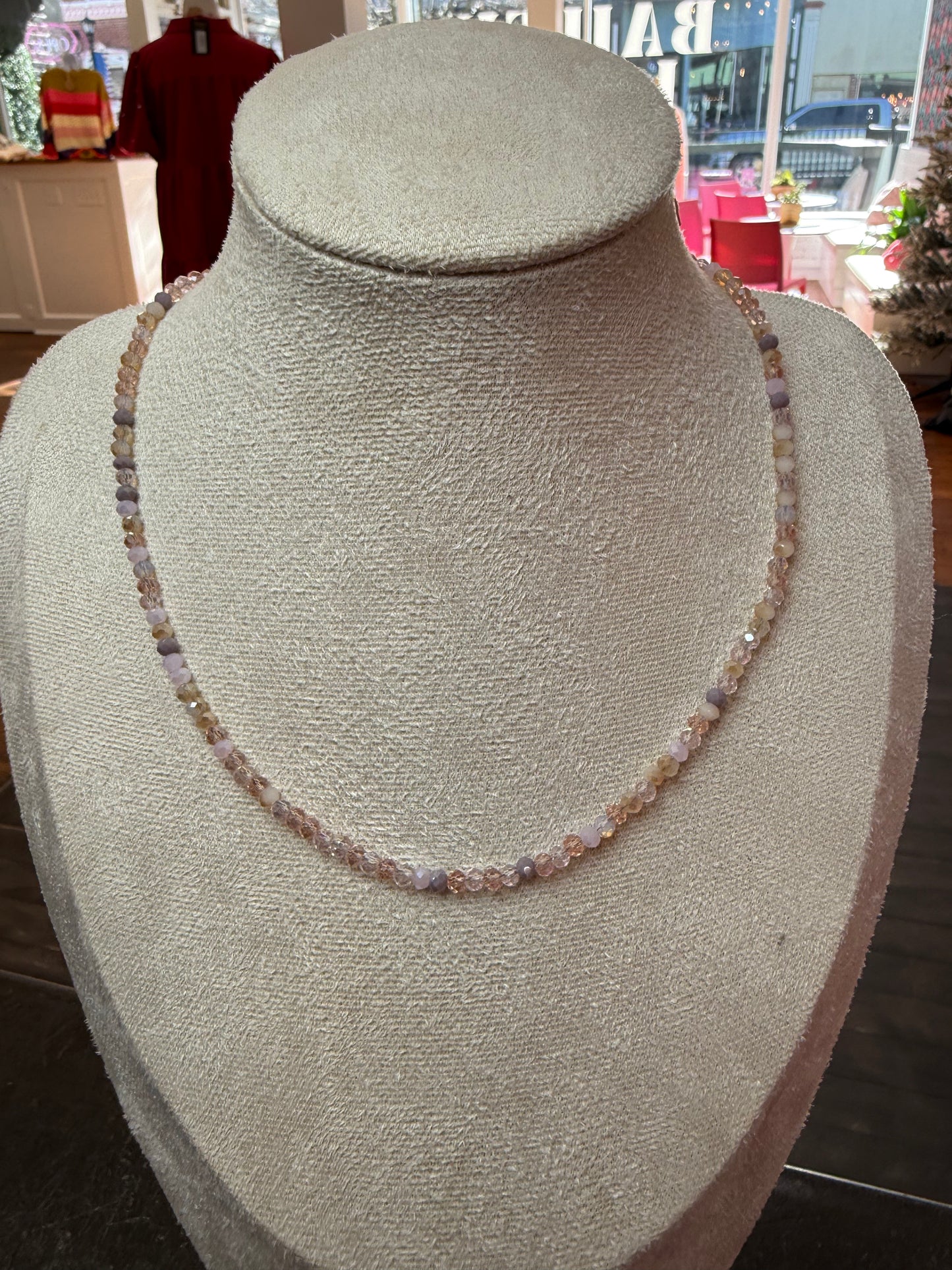 Soft Glow Beaded Necklace