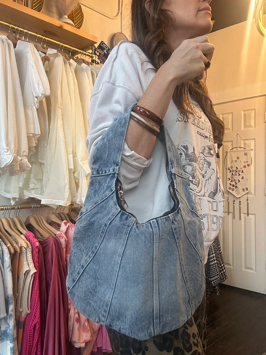 Indigo Crescent Bag