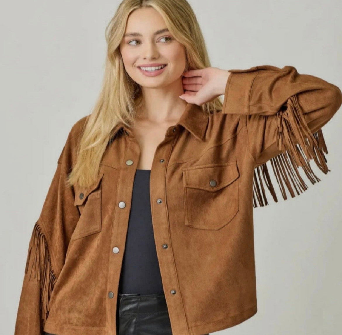 Edgewood Suede Fringe Jacket