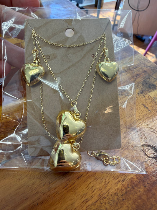 Boot Laces - Hollow Gold Hearts