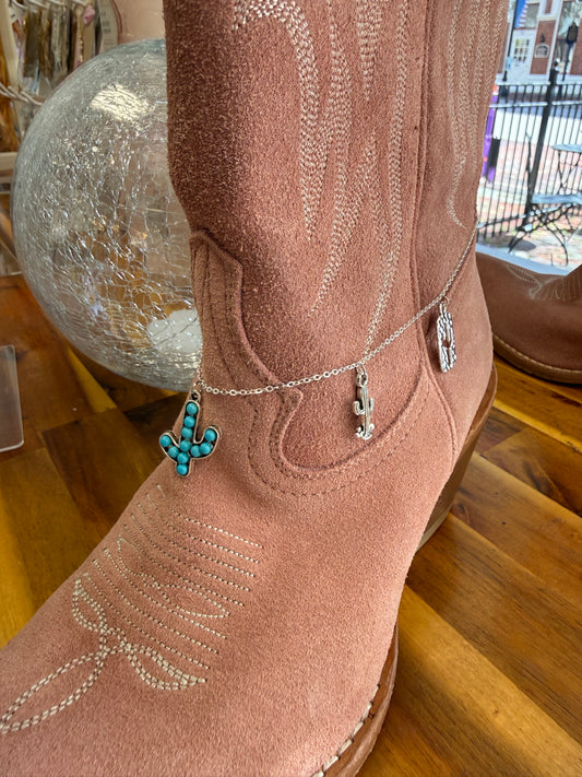 Boot Laces - Silver Cactus
