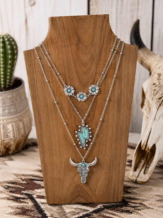 Turquoise Thunder Necklace Set