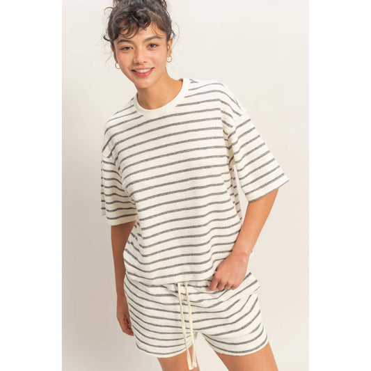 Easy Days Striped Knit Top