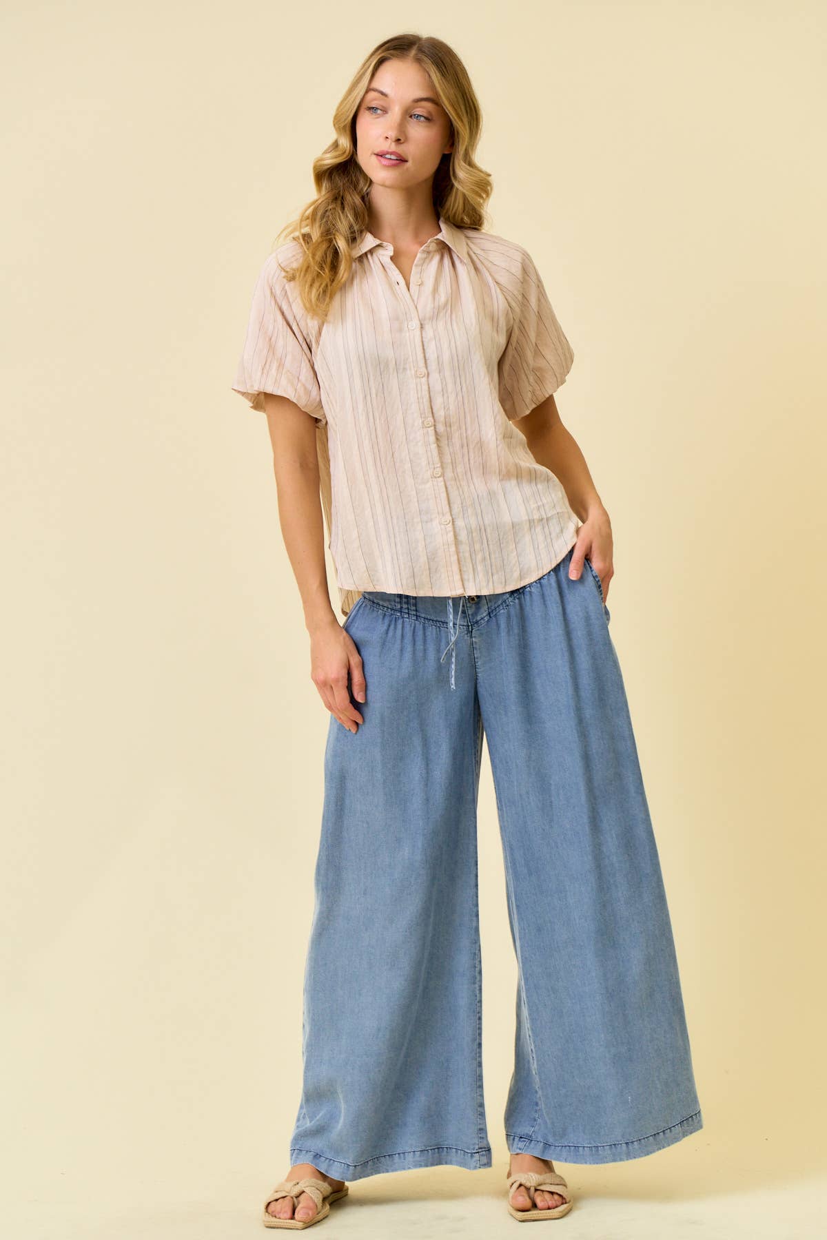 Wandering Blue Wide Leg Pant