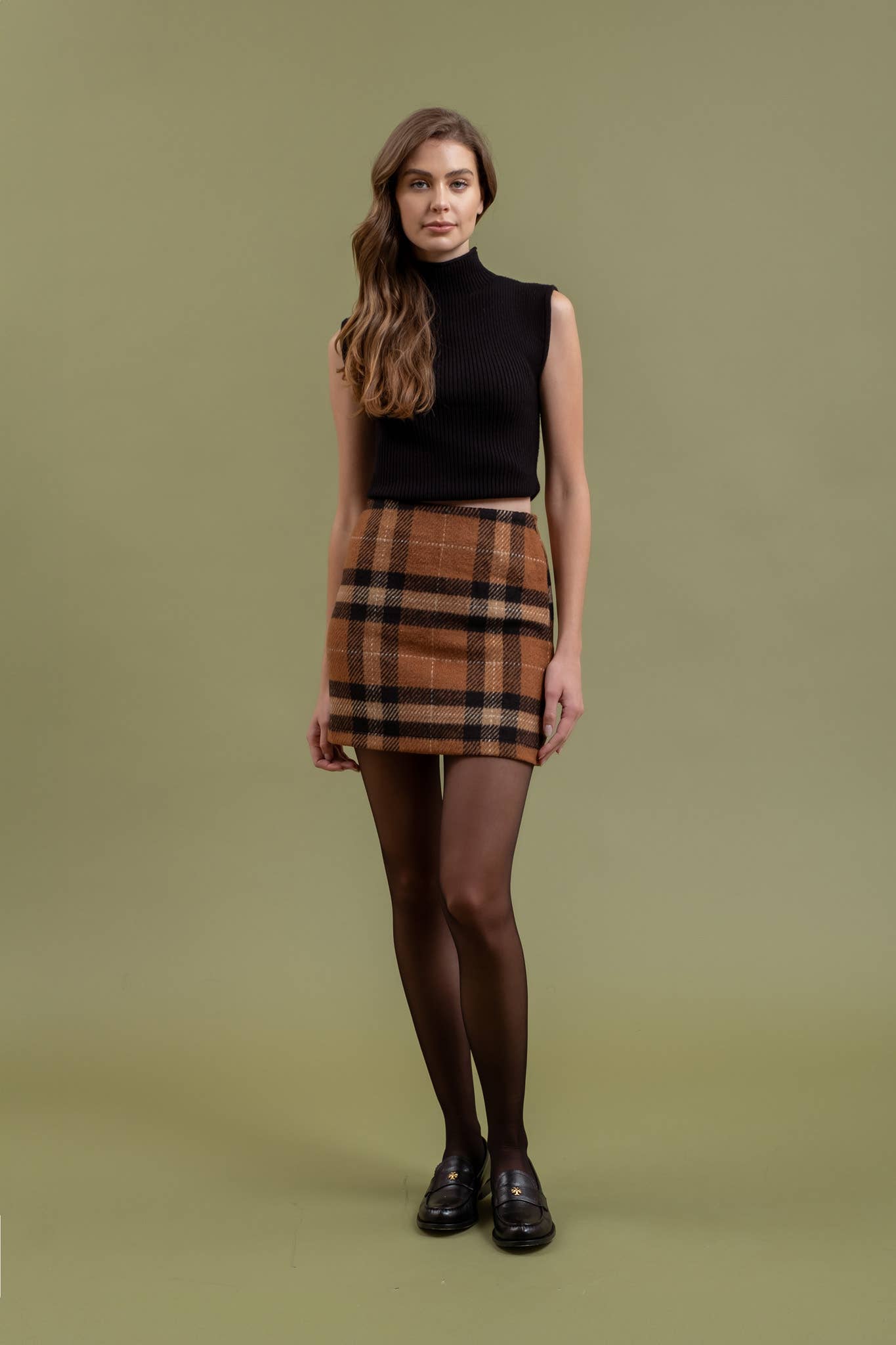 PLAID MINI SKIRT