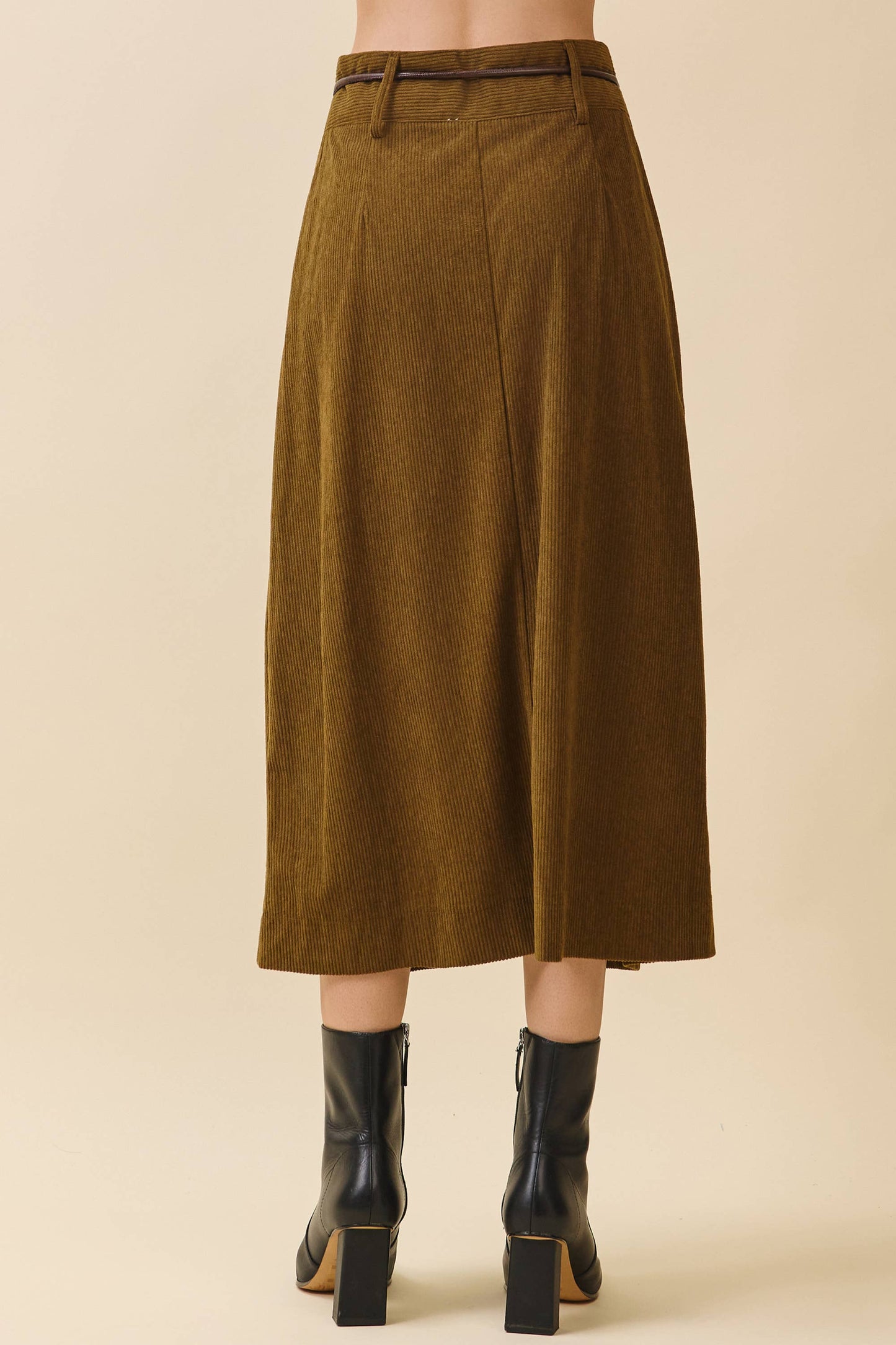 Olive Lane Corduroy Skirt
