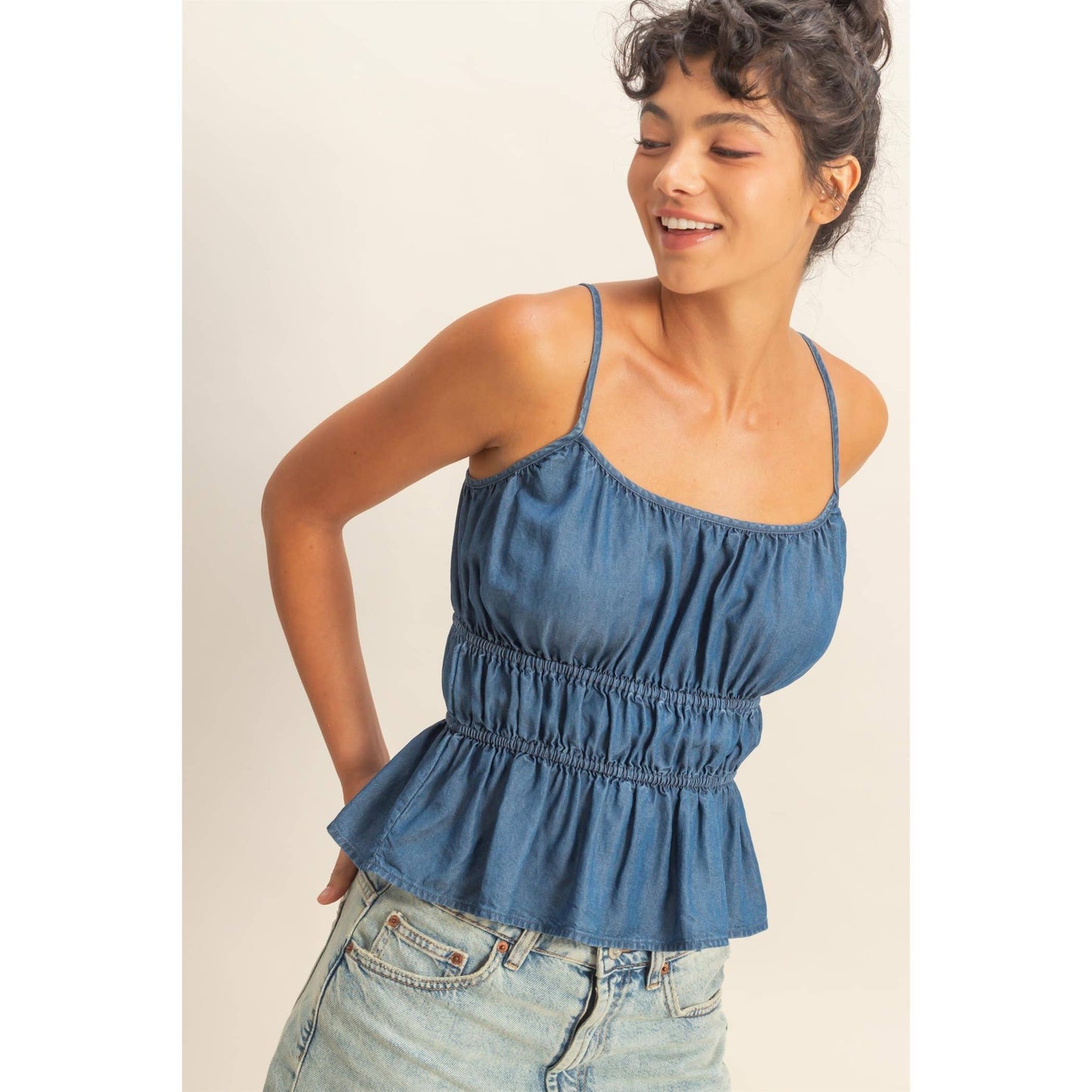 Blues Skies Smocked Cami