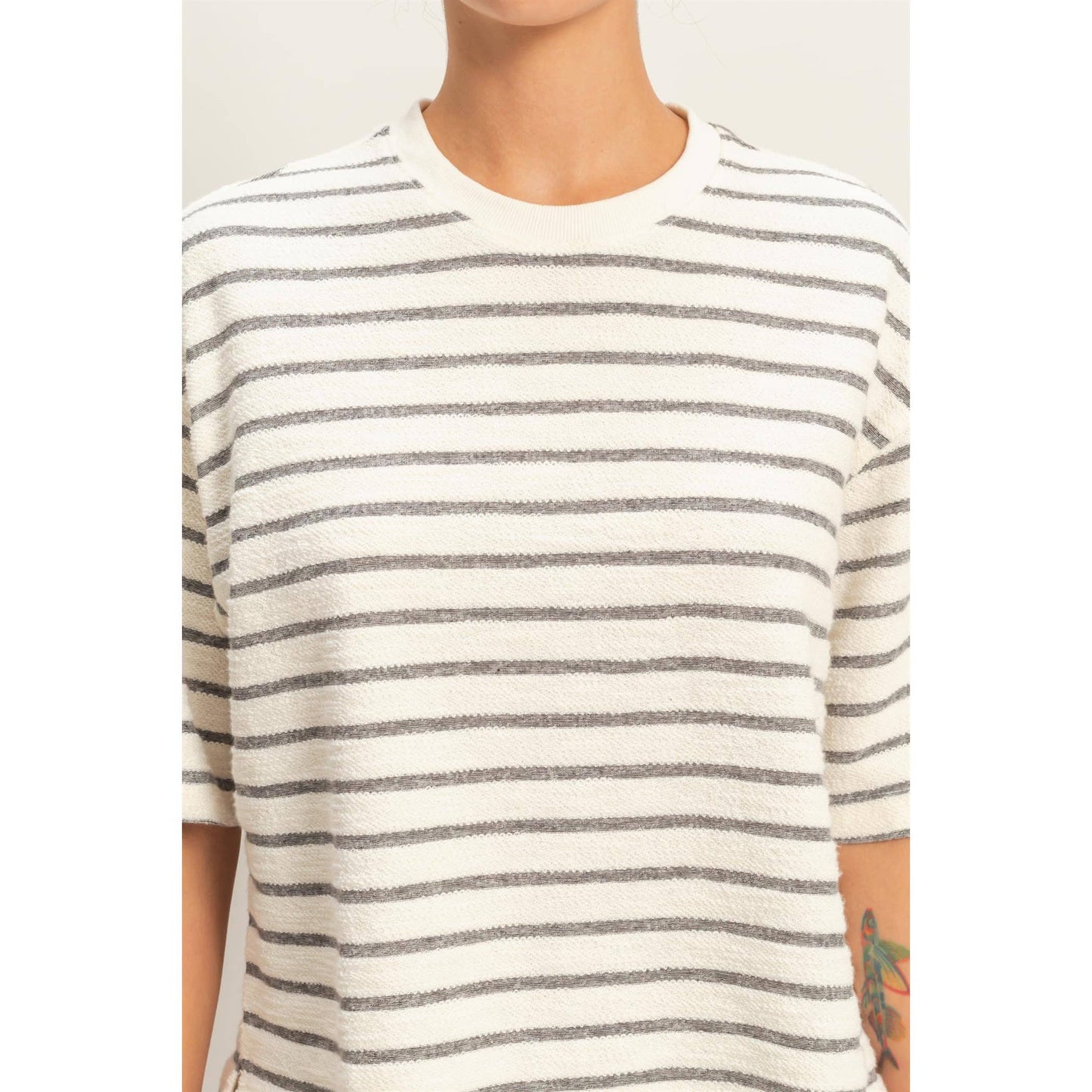 Easy Days Striped Knit Top