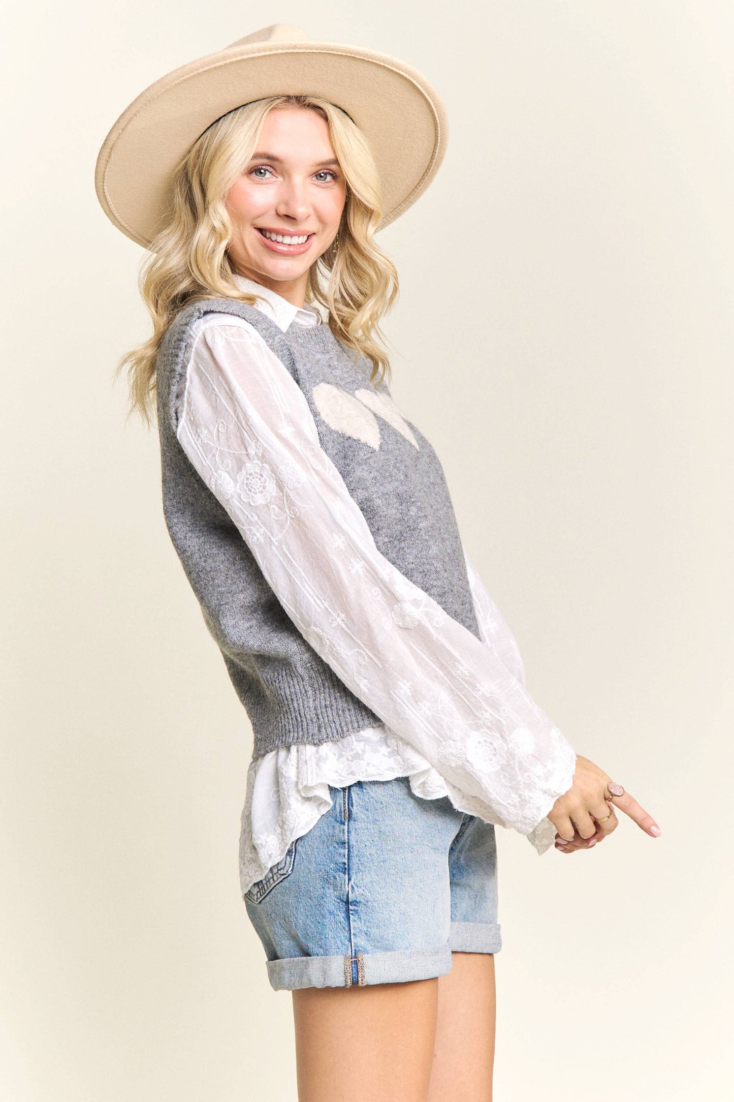 Sweetheart Knit Vest