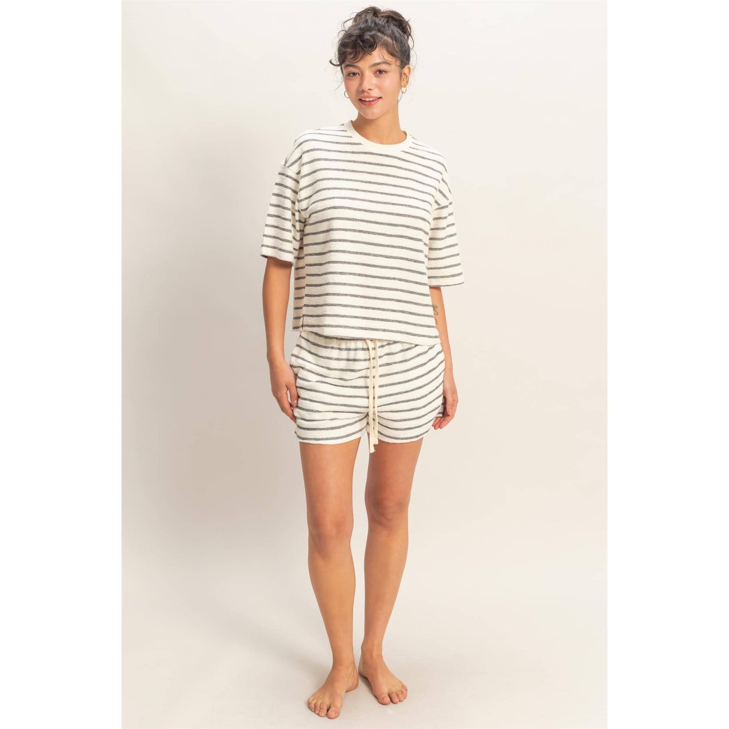 Easy Days Striped Knit Top