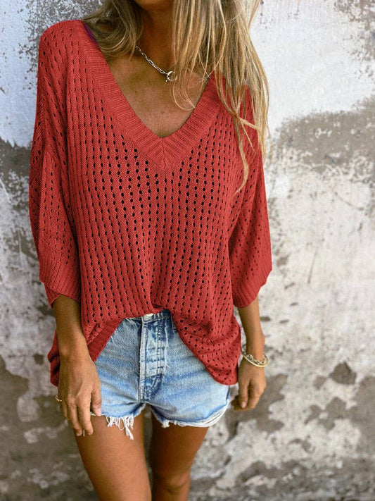 Bohemian Open Knit Top