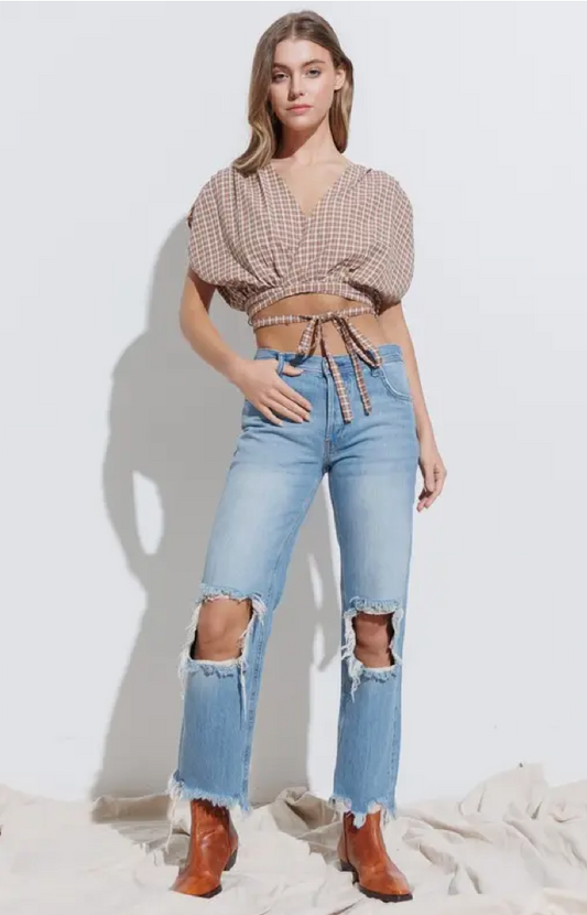 Just Picnicking Wrap Top