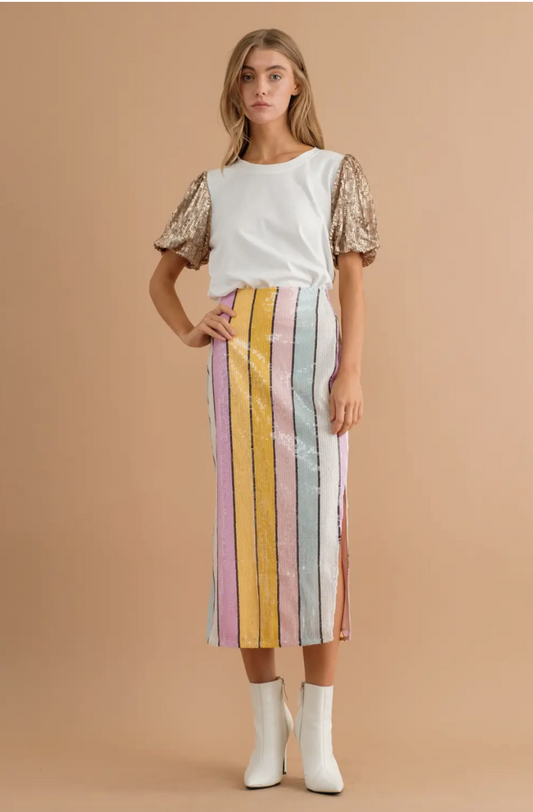 Here For the Party Midi Skirt